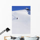 Backcountry Snowboarder Carving Turns Down A Steep Mountain Face Wall Mural