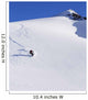Backcountry Snowboarder Carving Turns Down A Steep Mountain Face Wall Mural