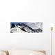 A Backcountry Snowboarder And Skier Hike Wall Mural