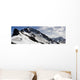 A Backcountry Snowboarder And Skier Hike Wall Mural