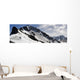 A Backcountry Snowboarder And Skier Hike Wall Mural