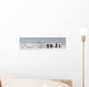 A Snowboarder And Skiers Hike Wall Mural