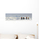 A Snowboarder And Skiers Hike Wall Mural