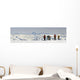 A Snowboarder And Skiers Hike Wall Mural