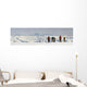 A Snowboarder And Skiers Hike Wall Mural