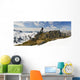 A Snowboarder Takes A Moment To Enjoy The View While Heliskiing Wall Mural