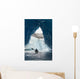 Sea Kayaker Paddles Through An Ice Cave Amongst Giant Icebergs Wall Mural