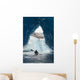 Sea Kayaker Paddles Through An Ice Cave Amongst Giant Icebergs Wall Mural
