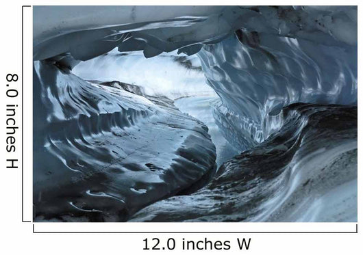 A Water Channel Cuts A Tunnel Through The Ice Of The Matanuska Glacier Wall Mural