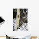 Woman Ice Climber Ascends A Large Icefall In Southcentral Alaska Wall Mural