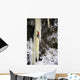 Woman Ice Climber Ascends A Large Icefall In Southcentral Alaska Wall Mural