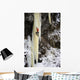 Woman Ice Climber Ascends A Large Icefall In Southcentral Alaska Wall Mural