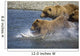 Mother Brown Bear And Her Cubs Chase Salmon Wall Mural