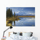 The North Face And Peak Of Mt Mckinley Is Reflected Wall Mural
