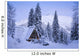 Scenic Winter View Of An A-Frame Home With The Chugach Mountains Wall Mural