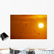 Swans Flying At Sunset Composite Wall Mural