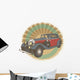 Vintage Avto Engraved Style Background Wall Decal