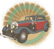 Vintage Avto Engraved Style Background Wall Decal