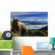 Composite Grizzly Stands In Front Of Lake With Mt Mckinley Wall Mural
