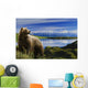 Composite Grizzly Stands In Front Of Lake With Mt Mckinley Wall Mural