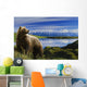 Composite Grizzly Stands In Front Of Lake With Mt Mckinley Wall Mural