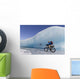 Man Fat Tire Mountain Biking On Ice At The Knik Glacier Wall Mural