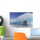 Man Fat Tire Mountain Biking On Ice At The Knik Glacier Wall Mural