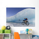 Man Fat Tire Mountain Biking On Ice At The Knik Glacier Wall Mural