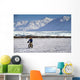 Man Fat Tire Mountain Biking On The Knik Glacier Wall Mural