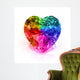 Gemstone Heart Rainbow Wall Decal