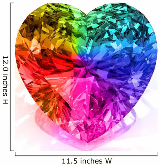 Gemstone Heart Rainbow Wall Decal – Wallmonkeys