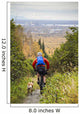 Man Mountain Biking With Dog Running Beside Him Wall Mural