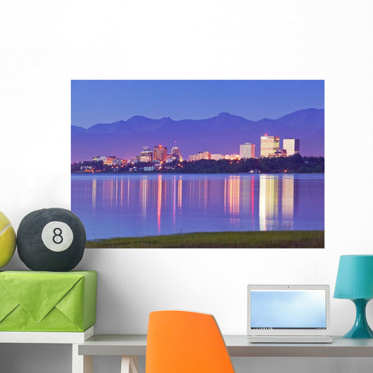 View Of Downtown Anchorage Skyline Wall Mural