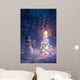 Snowman Stands Wall Mural