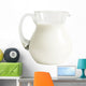 Glass jar with milk isolated on white Wall Decal