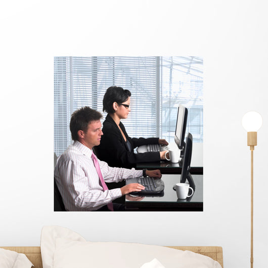 Office Workers Wall Mural