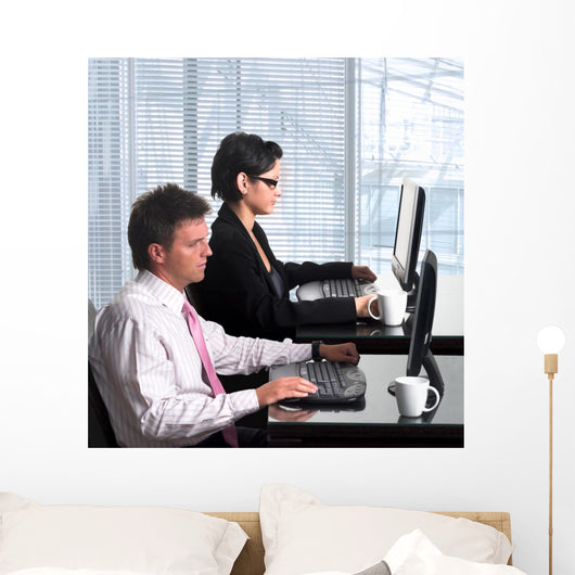 Office Workers Wall Mural
