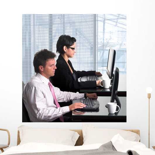 Office Workers Wall Mural