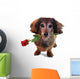 Valentine Dachshund Wall Decal