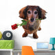 Valentine Dachshund Wall Decal