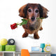 Valentine Dachshund Wall Decal