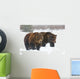 A Pair Of Adult Brown Bears Walk Through Falling Snow Wall Mural