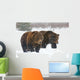 A Pair Of Adult Brown Bears Walk Through Falling Snow Wall Mural