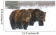 A Pair Of Adult Brown Bears Walk Through Falling Snow Wall Mural