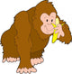 Gorilla and Banana Wall Decal