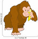 Gorilla and Banana Wall Decal