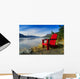 Red Adirondack Chair, Turnagain Arm, Southcentral Alaska Wall Mural