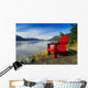 Red Adirondack Chair, Turnagain Arm, Southcentral Alaska Wall Mural