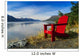 Red Adirondack Chair, Turnagain Arm, Southcentral Alaska Wall Mural