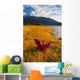 Red Adirondack Chair With Chugach Mountains Wall Mural